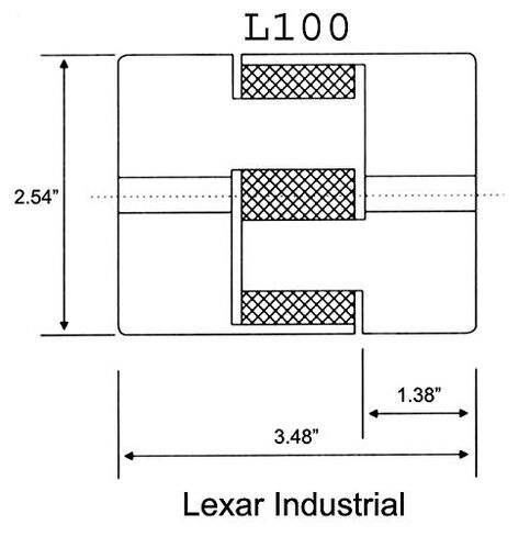 3/4inches to 1inches L100 Flexible 3-Piece L-Jaw Coupling Coupler Set & NBR Rubber Spider in Saudi Arabia