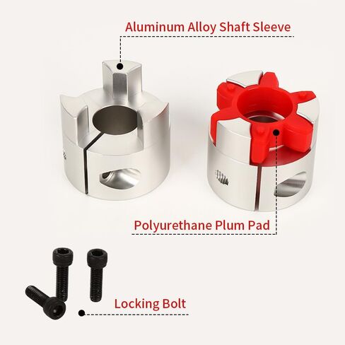 6.35mm to 12.7mm Plum Flexible Shaft Coupling, Diameter 30mm Length 40mm Aluminium Motor Connector Flexible Spider Coupler for 3D Printer CNC Machine Servo Stepped Motor in Kuwait