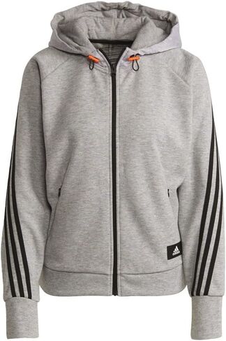 adidas Womens Sportswear Hybrid Full Zip Track Jacket, Grey in Saudi Arabia