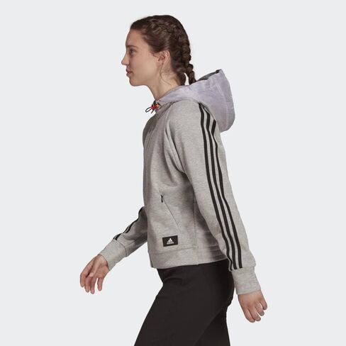adidas Womens Sportswear Hybrid Full Zip Track Jacket, Grey in Saudi Arabia