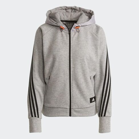 adidas Womens Sportswear Hybrid Full Zip Track Jacket, Grey in Saudi Arabia