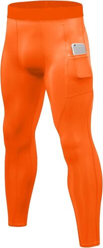 Men's Compression Pants with Pocket Running Leggings Sports Tights Cool Dry Workout Athletic Base Layer Underwear in Saudi Arabia