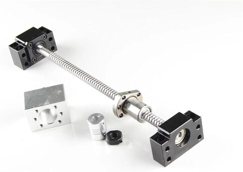 SFU1204 Rolled Ball Screw C7 with End Machined 250mm-1500 Mm + Coupler RM1204 + Ballnut Housing +1 Set BK10/BF10 End Support Set(350mm) in Saudi Arabia