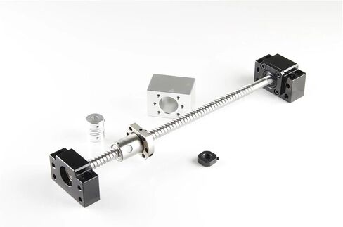 SFU1204 Rolled Ball Screw C7 with End Machined 250mm-1500 Mm + Coupler RM1204 + Ballnut Housing +1 Set BK10/BF10 End Support Set(350mm) in Saudi Arabia