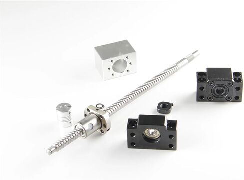 SFU1204 Rolled Ball Screw C7 with End Machined 250mm-1500 Mm + Coupler RM1204 + Ballnut Housing +1 Set BK10/BF10 End Support Set(350mm) in Saudi Arabia