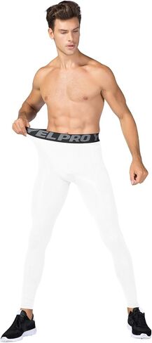 Men's Compression Pants with Pocket Running Leggings Sports Tights Cool Dry Workout Athletic Base Layer Underwear in Saudi Arabia