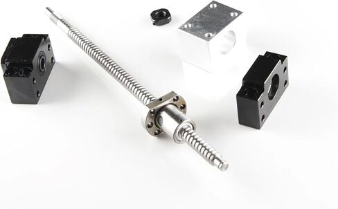 SFU1204 end machine ball screw rm1204 طول 250 مم 300 مم 550 مم 600 مم 1500 مم وشفة واحدة ballnut و bf/bk10 + ballnut السكن (1000 مم) in Saudi Arabia