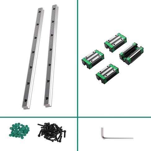 دليل مربع خطية خطية 2PCS HGR20 HGR15 CNC أي طول + 4pcs HGH15CA / HGH20CA CARRIGH in Saudi Arabia