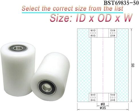 1pcs 8x30x50 بلاستيك مزدوج تحمل بوم بكرة مغطاة BST69830-50 30 مم دليل نايلون دليل 8 * 30 * 50 تحمل البلاستيك (8x30x50mm) in Kuwait