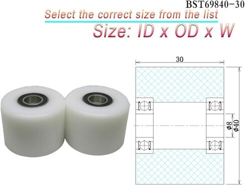 1pcs 8x30x50 بلاستيك مزدوج تحمل بوم بكرة مغطاة BST69830-50 30 مم دليل نايلون دليل 8 * 30 * 50 تحمل البلاستيك (8x30x50mm) in Kuwait