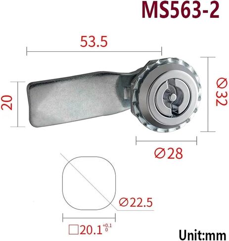 Cabinet Cam Lock for Train Car Truck Plane Metal Steel Light Box Industrial Accessories Rarelock MS563 1Pcs(MMS563-2) in Saudi Arabia