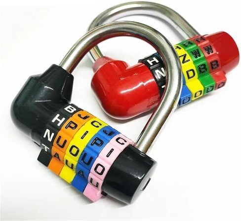 5 Color Letter Combination Padlock for Box Door Suitcases Travel Bag Locker Fitting Room Password Lock ZS56 1Pcs(Blue) in Saudi Arabia