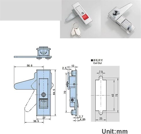 Keyless Key Handle Cabinet Lock for Electronical Locker Truck Bus Car Yacht Boat Train Air Box MS498 1Pcs(603-3-1W) in Saudi Arabia