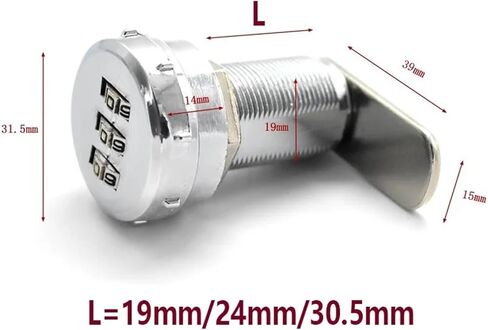تركيبة كاميرا قفل 3 رقم 3 أرقام لمربع خزانة باب درج مخصص كلمة مرور Rarelock MMS255 1pcs (L 24mm) in Saudi Arabia