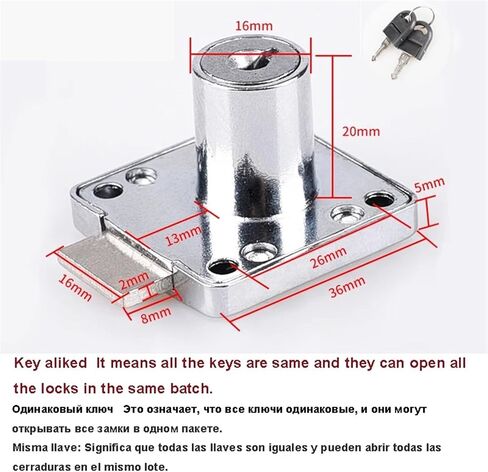 قفل درج مجلس الوزراء 22 32 38 ملم لمدرسة خزانة البريد صندوق البريد DIY أجهزة الأثاث Rarelock MMS385 1PCS (32 مم أسود) in Kuwait