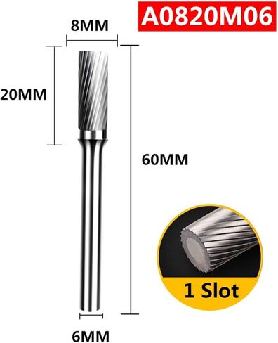 Rotary File Point Burr Die Grinder Abrasive Tools Drill Milling Metal Bit 1Pcs(Color:A1225M06) in Saudi Arabia