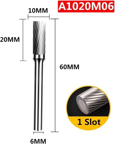 Rotary File Point Burr Die Grinder Abrasive Tools Drill Milling Metal Bit 1Pcs(Color:A1225M06) in Saudi Arabia