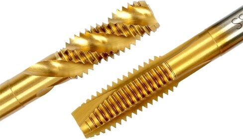 Insert Cobalt Screw Thread Tap Drill Bits Spiral Pointed Flute ST2-ST12 5Pcs(Color:Pointed Tap,Size:5PCS_ST8X1.25) in Saudi Arabia