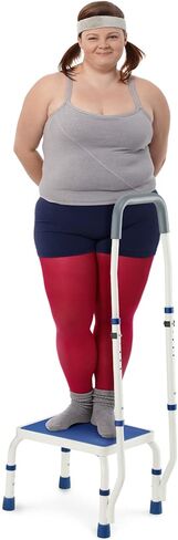 GreenChief Medical Step Stool with Handle for Adults, Metal Foot Stool with Handrail for Bedside, Kitchen, Truck, Bathroom (Heavy Duty 500 Lbs Support) in Kuwait