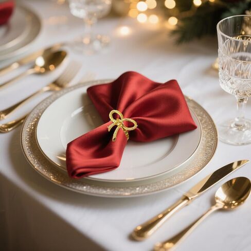 Napkin Rings Set of 24 Rose Gold Bow Napkin Rings Bulk,Pink Metal Napkin Holders for Cloth Napkins,Rustic Napkin Ring for Farmhouse Dining Table Decor,Christmas Bow Tie Napkin Ring Holders in Saudi Arabia