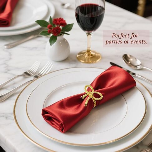 Napkin Rings Set of 24 Rose Gold Bow Napkin Rings Bulk,Pink Metal Napkin Holders for Cloth Napkins,Rustic Napkin Ring for Farmhouse Dining Table Decor,Christmas Bow Tie Napkin Ring Holders in Saudi Arabia