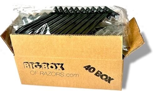 100 Box of Bullet Blades Black Razor Blades Disposable Stainless Steel Hospitality Quality Shavers High End Twin Blade Razors for Men and Women in Kuwait