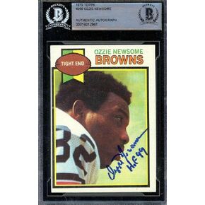 Ozzie Newsome Beckett BAS Signed 1979 Topps Rookie Autograph - Football Slabbed Autographed Rookie Cards in Saudi Arabia