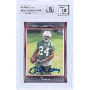 Darrelle Revis New York Jets Autographed 2007 Bowman #199 Beckett Fanatics Witnessed Authenticated 10 Rookie Card - Football Slabbed Autographed Rookie Cards in Kuwait