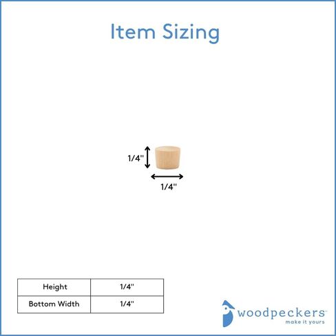 Wood Plugs for Furniture, 3/8 inch Oak Flat-Head Plug, Wooden Screw-Hole Plug Covers - Pack of 100 by Woodpeckers in Saudi Arabia