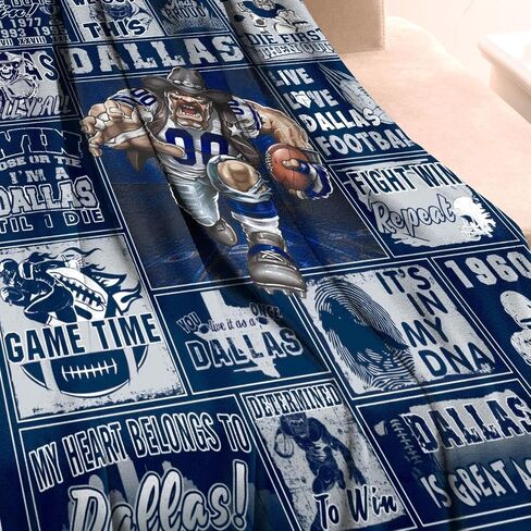 Football Blanket Gifts for Men 50" X 60", City Football Lovers Fan Gifts Gear Merch Sports Fan Throw Blankets for Sofa Bed Bedroom Living Room Midnight Green in Saudi Arabia
