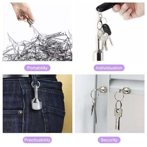 2 Pack Magnetic Keychain Quick relect strong Neodymium Magnet - حلقة مفتاح اختبار المجوهر in Kuwait