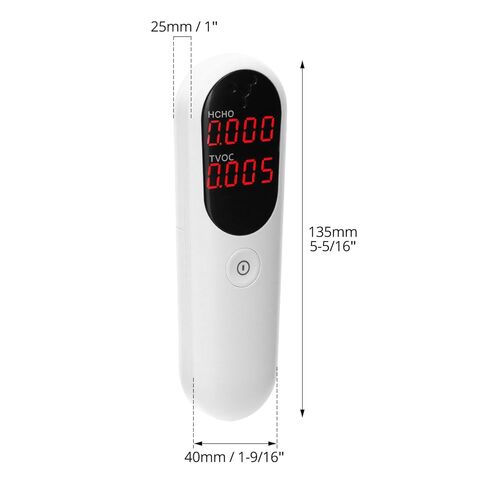 Qwork Air Quality Monitor مع الكشف عن الفورمالديهايد و TVOC مع شاشة ملونة LCD وضوء تحذير ثلاثي الألوان in Saudi Arabia