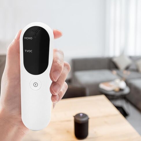 Qwork Air Quality Monitor مع الكشف عن الفورمالديهايد و TVOC مع شاشة ملونة LCD وضوء تحذير ثلاثي الألوان in Saudi Arabia