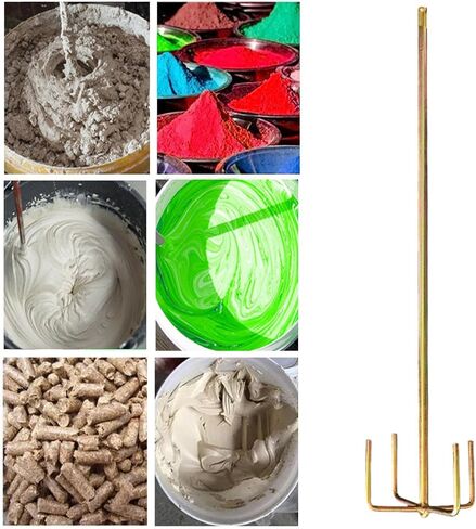 الأسمنت خلط قضيب الطلاء الطين خلاط مربع مقبض مربع بدائل الحفر اليدوية المقاوم للصدأ للأسمنت المنزلي 4.80inchx19.69 بوصة in Kuwait