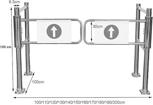 بوابة التأرجح الشاقة للخدمة الشاقة للمستودعات ، محلات السوبر ماركت والمكتبات ، 90 درجة فتح باب الحاجز المعدني ، والتحكم في الوصول in Kuwait