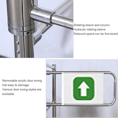 Heavy-Duty Metal Entrance Swing Gate - 90° Opening Pedestrian Transfer Door for Supermarkets, Libraries & Scenic Stores (43.3x39.37in) - Durable Barricade Solution in Saudi Arabia