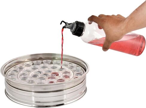 VJR Communion Cup Filler 450ml / 15floz With Push Button Cap White Plastic Bottle Filler Designed to Minimize Spills Church Supplies Lightweight Easy to Clean Durable Hard Plastic in Saudi Arabia