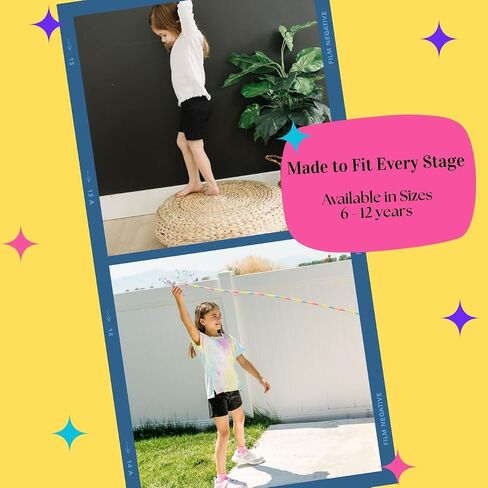Girl's Cotton Bike Shorts, Cartwheel, Dance Shorts - 3 Pack in Saudi Arabia