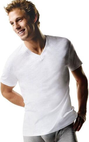 Hanes Big Men's ComfortSoft TAGLESS V-Neck Undershirt 3-Pack in Saudi Arabia