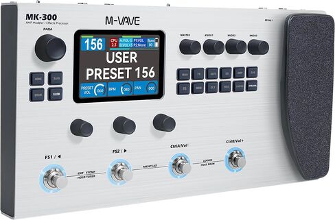 MK-300 Guitar Bass Amp Amp Modeler & Effects Processor مع 320 تأثيرًا ، 160 مسبقًا ، Looper ، آلة الطبل ، بطارية USB/BT 10H للعيش/التسجيل in Kuwait