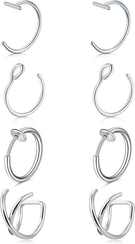 Longita Fake Piercings Fake Lip Piercing Fake Lip Ring Fake Nose Ring Hoop Fake Snake Bites Fake Eyebrow Piercing Clip Lip Ring Fake Eyebrow Ring Fake Face Piercings Fake Peircings in Saudi Arabia