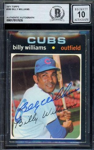 Billy Williams Gem Mint 10 Beckett Bas وقعت 1971 O Pee Chee Topps Autograph - بطاقات موقعة للبيسبول in Saudi Arabia