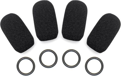4 Pack Foam Mic Cover & O-Ring Kit Compatible with Audeze Maxwell,Astro A50/A40 TR, Corsair Virtuoso LE/Void Pro,Razer Blackshark,Antlion Modmic Microphone, Noise Reduction in Saudi Arabia