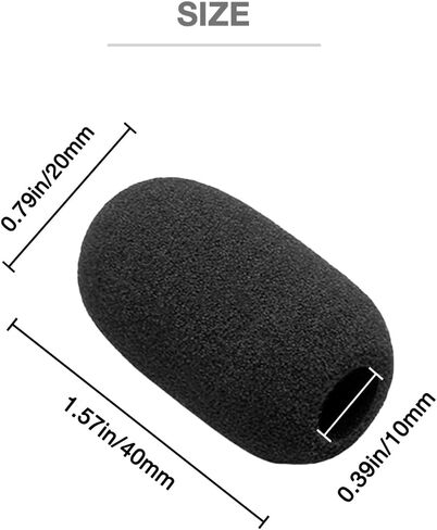 4 Pack Foam Mic Cover & O-Ring Kit Compatible with Audeze Maxwell,Astro A50/A40 TR, Corsair Virtuoso LE/Void Pro,Razer Blackshark,Antlion Modmic Microphone, Noise Reduction in Saudi Arabia