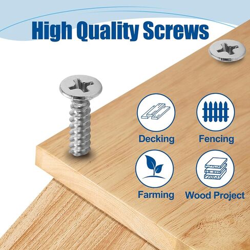 #8×1/2″ Sheet Metal Screws 400Pcs, 410 Stainless Steel Self Drilling Screws, Flat Head Phillips Fast Self Tapping Screws in Saudi Arabia
