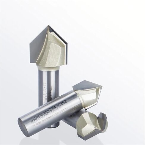 Arden 90 DEGENT V BIT 1/2 "Carbide Triangle V-Groove جهاز التوجيه بتات خشبية الشطب ثلاثية الأبعاد للأخشاب الصلبة MDF (12.7x38.1) in Saudi Arabia