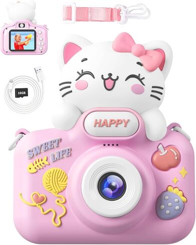 الكاميرا الرقمية ، الكاميرا ذات الشاشات المزدوجة بدقة 5K 80 ميجابكسل مع تكبير رقمي 18x ، كاميرا مدونة مضغوطة للمراهقين ، كاميرا مبتدئ أنيقة للشباب وجيف ، بطاقة 32 جيجابايت وبطاريات 2 ، أسود in Kuwait