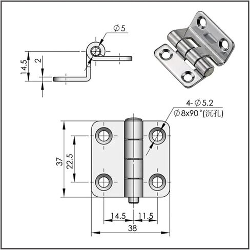 304 Stainless Steel Right Angle Bend Cabinet Door Hinges 1Pcs in Saudi Arabia