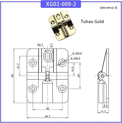 مخفية مرئية التثبيت مفصلات الزنك سبيكة 90/180 درجة 1pcs (XG02-009-4) in Saudi Arabia