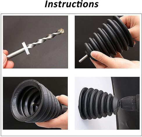 RUBBER DRILL DUST COVER EXPANDABLE BLACK FOR POWER TOOLS in Saudi Arabia